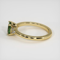 0.73 Ct. Green Sapphire Ring, 18K Yellow Gold 4