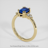 1.25 Ct. Blue Sapphire Ring, 18K Yellow Gold 2