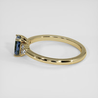 0.98 Ct. Greyish Blue Sapphire Ring, 18K Yellow Gold 4