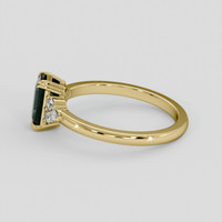 1.13 Ct. Bluish Green Sapphire Ring, 18K Yellow Gold 4