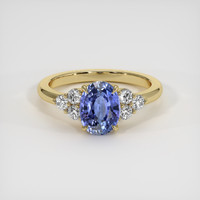 1.87 Ct. Blue Sapphire Ring, 18K Yellow Gold 1