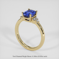 1.48 Ct. Blue Sapphire Ring, 18K Yellow Gold 2