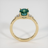 2.00 Ct. Bluish Green Sapphire Ring, 18K Yellow Gold 3