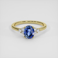 1.67 Ct. Blue Sapphire Ring, 18K Yellow Gold 1