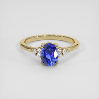 1.25 Ct. Blue Sapphire Ring, 18K Yellow Gold 1