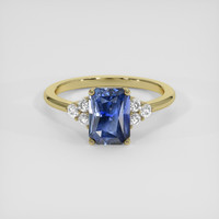 2.63 Ct. Blue Sapphire Ring, 18K Yellow Gold 1