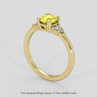 1.45 Ct. Yellow Sapphire Ring, 18K Yellow Gold 2
