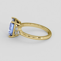 3.03 Ct. Blue Sapphire Ring, 18K Yellow Gold 4