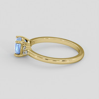 1.33 Ct. Blue Sapphire Ring, 18K Yellow Gold 4