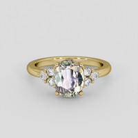 2.15 Ct. Color Change Sapphire Ring, 18K Yellow Gold 1