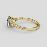 1.59 Ct. Greyish Blue Sapphire Ring, 18K Yellow Gold 4