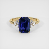 4.45 Ct. Color Change Sapphire Ring, 18K Yellow Gold 1