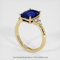 4.45 Ct. Color Change Sapphire Ring, 18K Yellow Gold 2