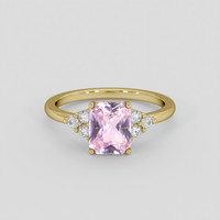 2.10 Ct. Pink Sapphire Ring, 18K Yellow Gold 1