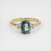 1.65 Ct. Sapphire Ring, 18K Yellow Gold 1