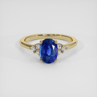 1.21 Ct. Blue Sapphire Ring, 18K Yellow Gold 1