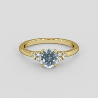 1.25 Ct. Bluish Green Sapphire Ring, 18K Yellow Gold 1