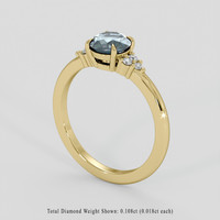 1.25 Ct. Bluish Green Sapphire Ring, 18K Yellow Gold 2