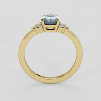 1.25 Ct. Bluish Green Sapphire Ring, 18K Yellow Gold 3