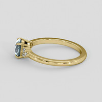 1.25 Ct. Bluish Green Sapphire Ring, 18K Yellow Gold 4