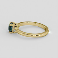 1.09 Ct. Greenish Blue Sapphire Ring, 18K Yellow Gold 4