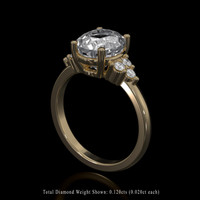 2.62 Ct. Sapphire Ring, 18K Yellow Gold 2