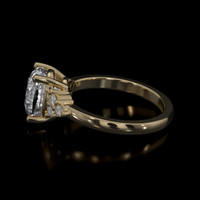 2.62 Ct. White Sapphire Ring, 18K Yellow Gold 4