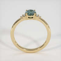 0.64 Ct. Bluish Green Sapphire Ring, 18K Yellow Gold 3