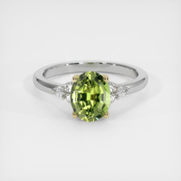 1.66 Ct. Gemstone Ring, 14K Yellow & White 1