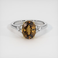 2.82 Ct. Gemstone Ring, 14K Yellow & White 1