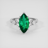 2.46 Ct. Emerald Ring, Platinum 950 1