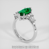 2.46 Ct. Emerald Ring, Platinum 950 2