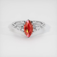 1.50 Ct. Ruby Ring, Platinum 950 1