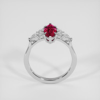1.35 Ct. Purplish Red Ruby Ring, Platinum 950 3
