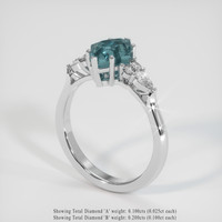2.40 Ct. Sapphire Ring, Platinum 950 2