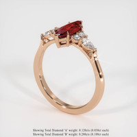 1.13 Ct. Ruby Ring, 14K Rose Gold 2