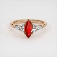 1.13 Ct. Ruby Ring, 14K Rose Gold 1