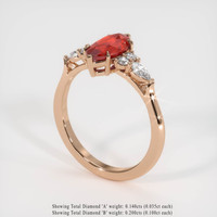 1.50 Ct. Ruby Ring, 14K Rose Gold 2