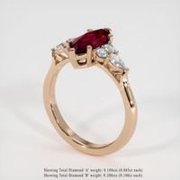 1.61 Ct. Ruby Ring, 14K Rose Gold 2
