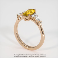 1.29 Ct. Sapphire Ring, 14K Rose Gold 2