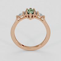 0.70 Ct. Green Sapphire Ring, 14K Rose Gold 3