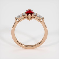 0.57 Ct. Ruby Ring, 18K Rose Gold 2