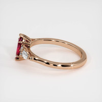 0.57 Ct. Ruby Ring, 18K Rose Gold 3