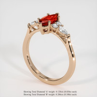 1.13 Ct. Ruby Ring, 18K Rose Gold 2