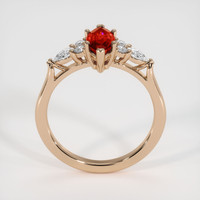 1.13 Ct. Ruby Ring, 18K Rose Gold 3
