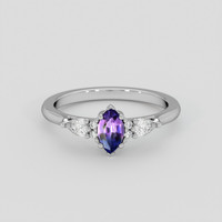 0.54 Ct. Bi Color / Parti Sapphire Ring, Silver 1
