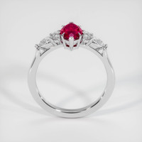 1.24 Ct. Pinkish Red Ruby Ring, 10K White Gold 3