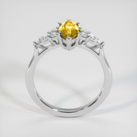 1.29 Ct. Orangish Yellow Sapphire Ring, 10K White Gold 3