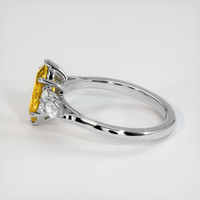 1.29 Ct. Orangish Yellow Sapphire Ring, 10K White Gold 4
