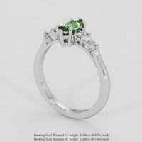 1.17 Ct. Yellowish Green Sapphire Ring, 10K White Gold 2